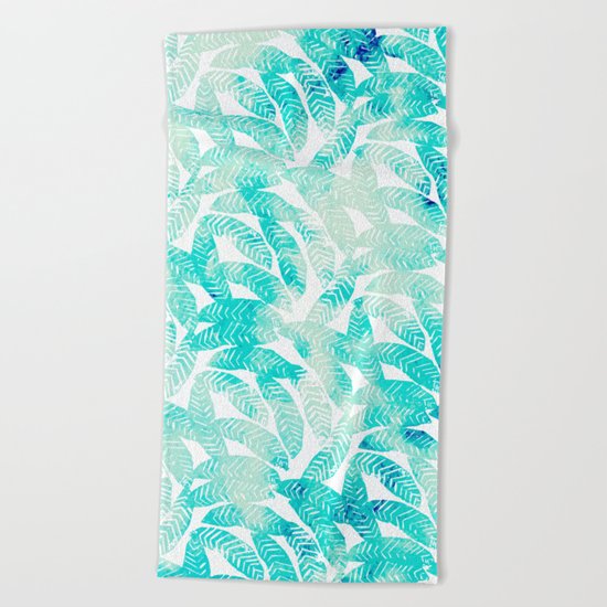 Painted Leaf Evolution #society6 #decor #buyart Beach Towel