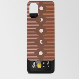 Geometric Lines Moon Phase Pattern 3 Android Card Case