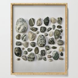 Beach Stones: The Grays (Lapidary; Found Objects) Serving Tray