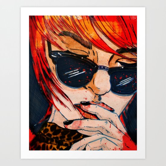 LUNETTES NOIRES Art Print