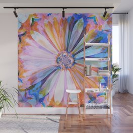 Abstract Colorful Daisy Twilight Wall Mural