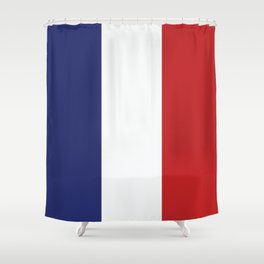 France Flag Print French Country Pride Patriotic Pattern Shower Curtain