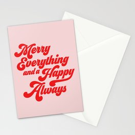 Merry Everything And A Happy Always Stationery Cards | Curated, Holidays, Graphicdesign, Holiday, Holidaycard, Christmas, Typography 