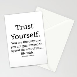 Trust Yourself Quote Stationery Card