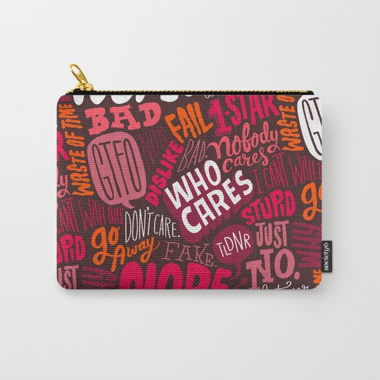 Rude Pattern Carry-All Pouch