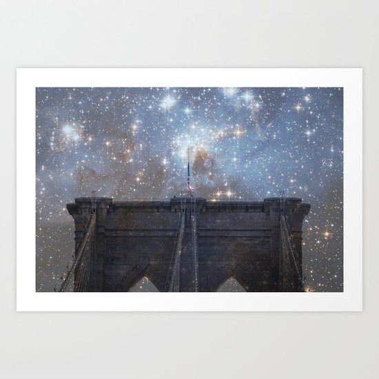 Brooklyn Starry Night Art Print