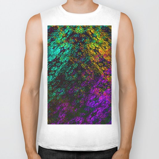 clouds everywhere color Biker Tank