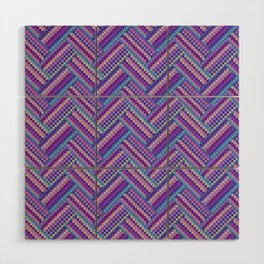 Knitted Textured Pattern Purple Wood Wall Art