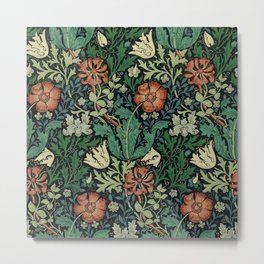 William Morris Compton Floral Art Nouveau Pattern Metal Print | Treeoflife, Compton, Painting, Watercolorpainting, Artistic, Victorianwallpapers, Nature, Gardenofdelights, Homedecor, Vintage 