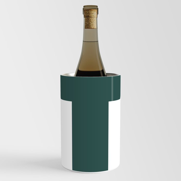 T (Dark Green & White Letter) Wine Chiller