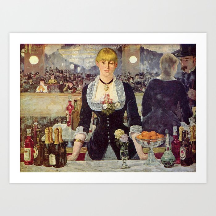 Edouard Manet - Bar W Folies Bergere Art Print by Famouspaintings - X-Small