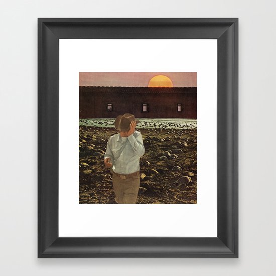a shadow that passes across the sun Framed Art Print