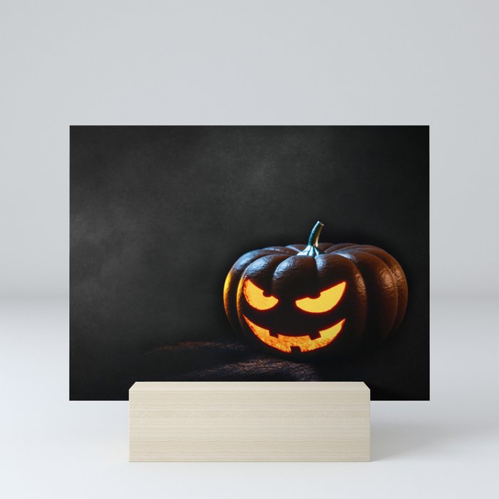 Halloween Pumpkin Jack-O-Lantern Spooky Mini Art Print