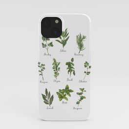 HERBS on white iPhone Case
