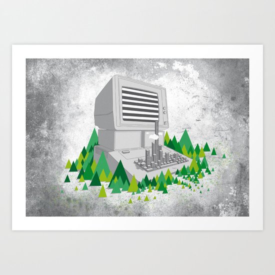 Keyboard City Art Print