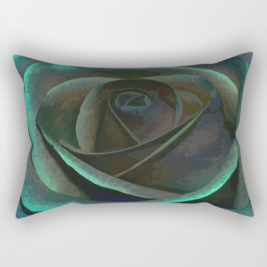Northern Lights Rose Rectangular Pillow