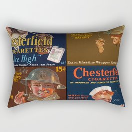 Chesterfield Cigarettes, 1914-1918 by Joseph Christian Leyendecker Rectangular Pillow