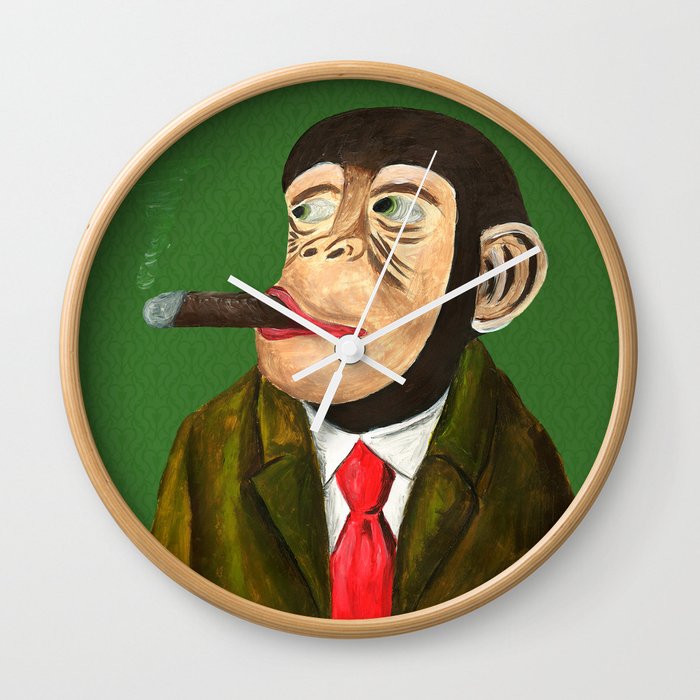 Rich Monkey from Animal Society Wall Clock
