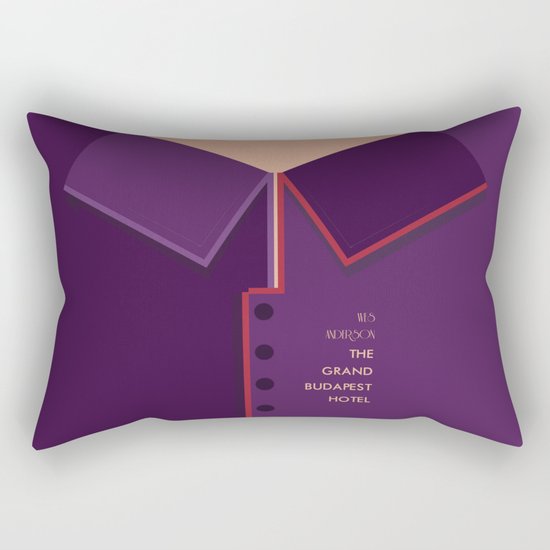 Wes Anderson's Grand Budapest Hotel - Minimal Movie Poster Rectangular Pillow