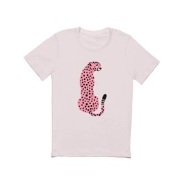 The Stare: Pink Cheetah Edition T Shirt | Graphicdesign, Retro, Watercolor, Art, Tropical, Jungle, Illustration, Wild, Forest, Mid Century 