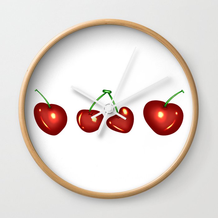 Isadore Kennesi - Cherry Glow In A Row Wall Clock