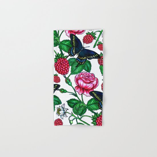Raspberries pattern Hand & Bath Towel