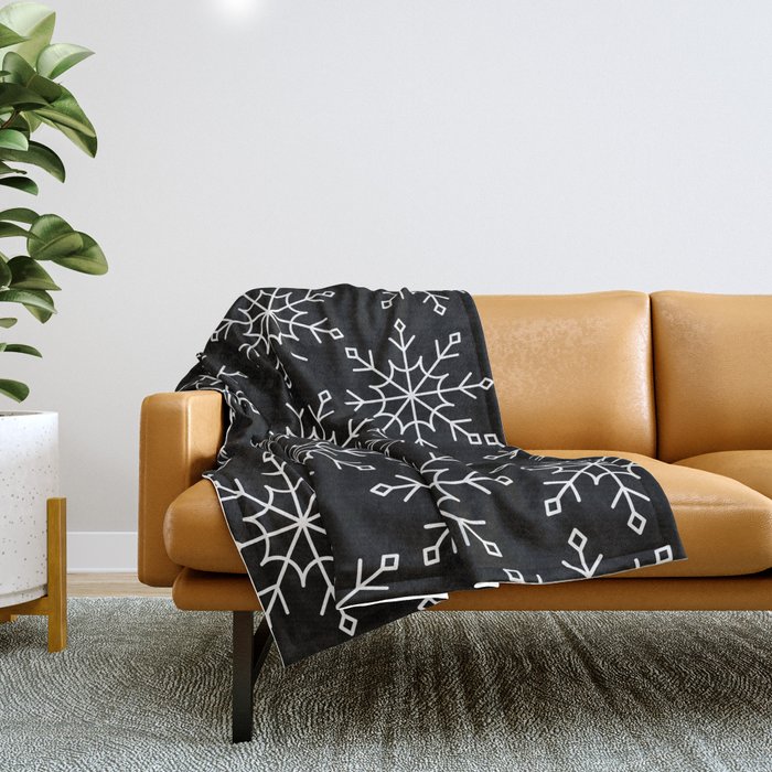 Give Me a Black White Christmas 3 Throw Blanket by