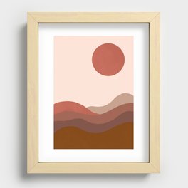 Boho Desert Sunset Recessed Framed Print
