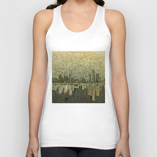 detroit city skyline Unisex Tank Top
