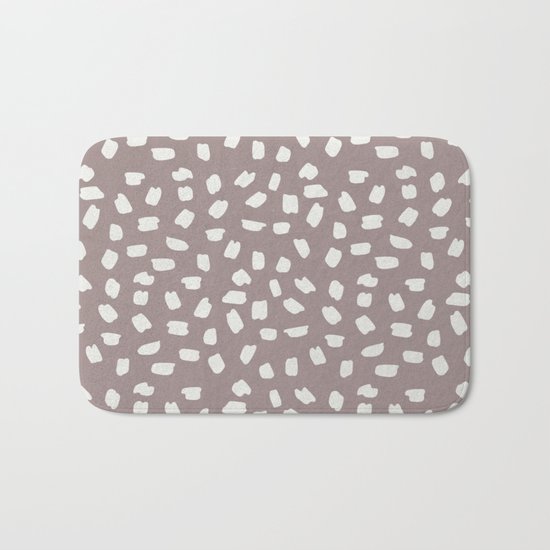 Simply Ink Splotch Lunar Gray on Red Earth Bath Mat