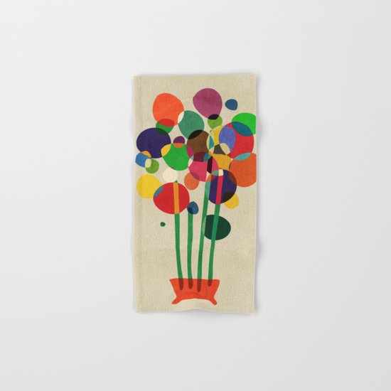 Happy flowers in the vase Hand & Bath Towel