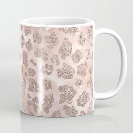 Rosegold Blush Leopard Glitter   Coffee Mug