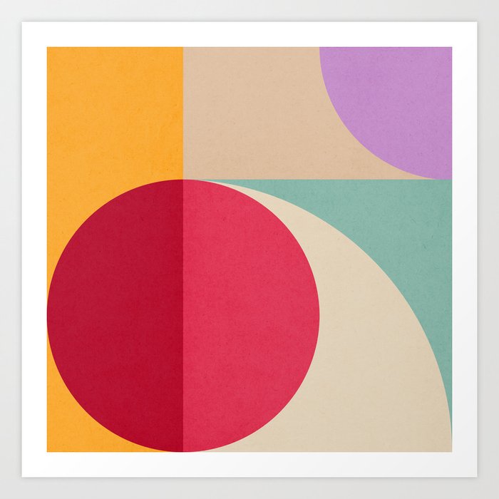 Abstract geometric and colorful 6 Art Print