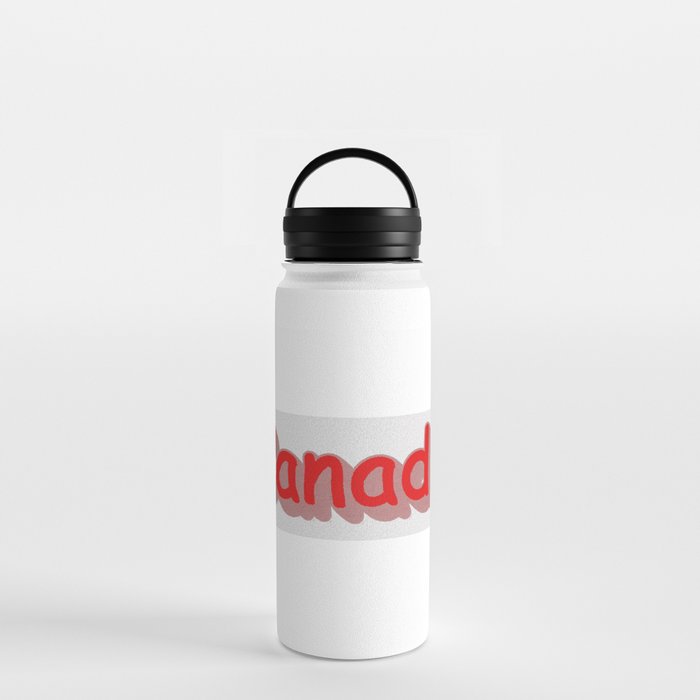 "#Canadian" Cute Expression Design. Buy Now Water Bottle