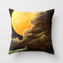 Edge of Love - Yellow Moon Throw Pillow