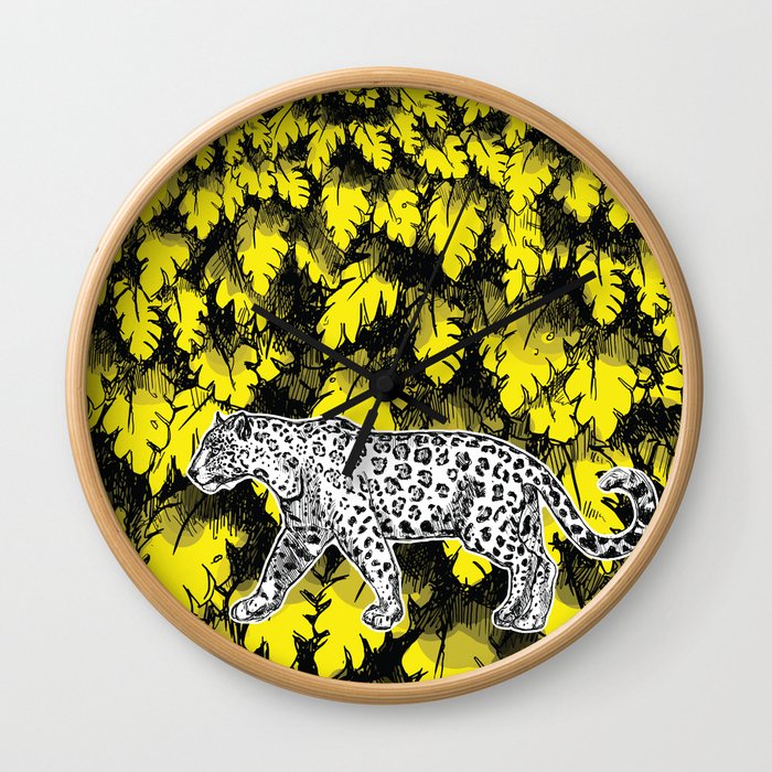 Taking a stroll in the jungle 2 Wall Clock