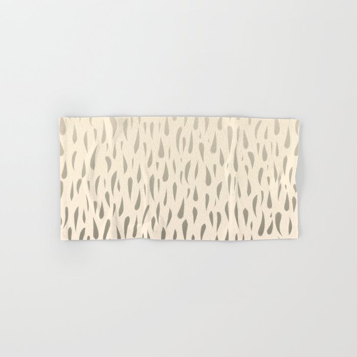 Organic Texture Minimalist Ombré Abstract Pattern in Gray and Almond Cream Hand & Bath Towel