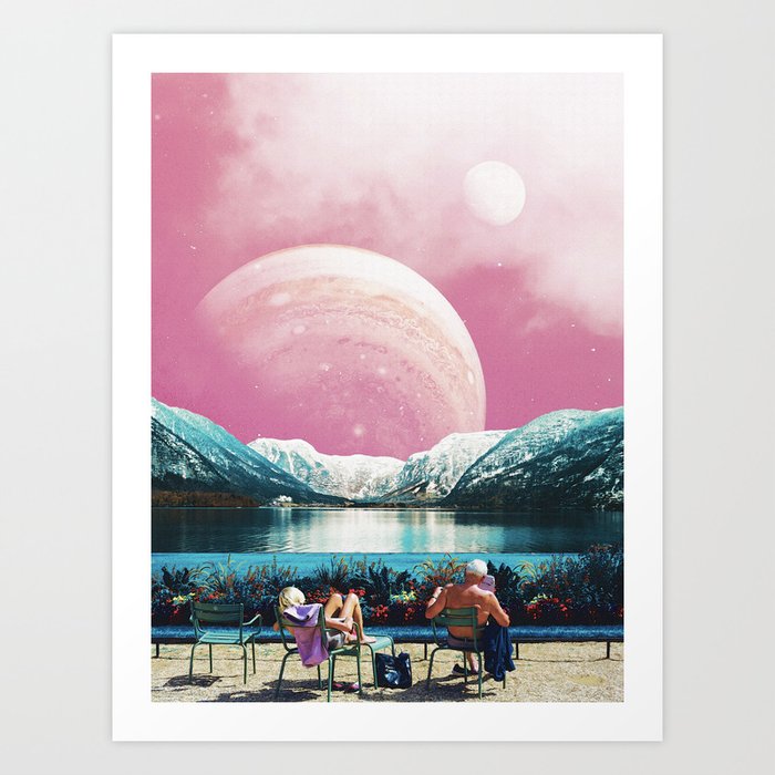 Afternoons - Space Aesthetic, Retro Futurism, Sci Fi Art Print