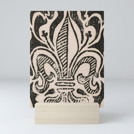 Distressed Fleur-de-Lis Mini Art Print