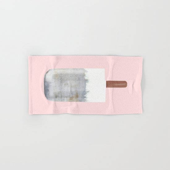 Raw Concrete with White Popsicle Hand & Bath Towel