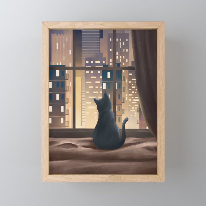 City View Framed Mini Art Print