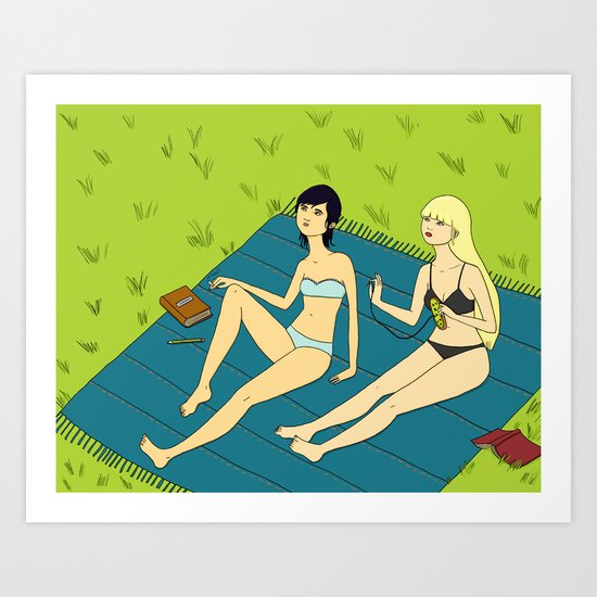 Sitting and Staring in Paradise Art Print
