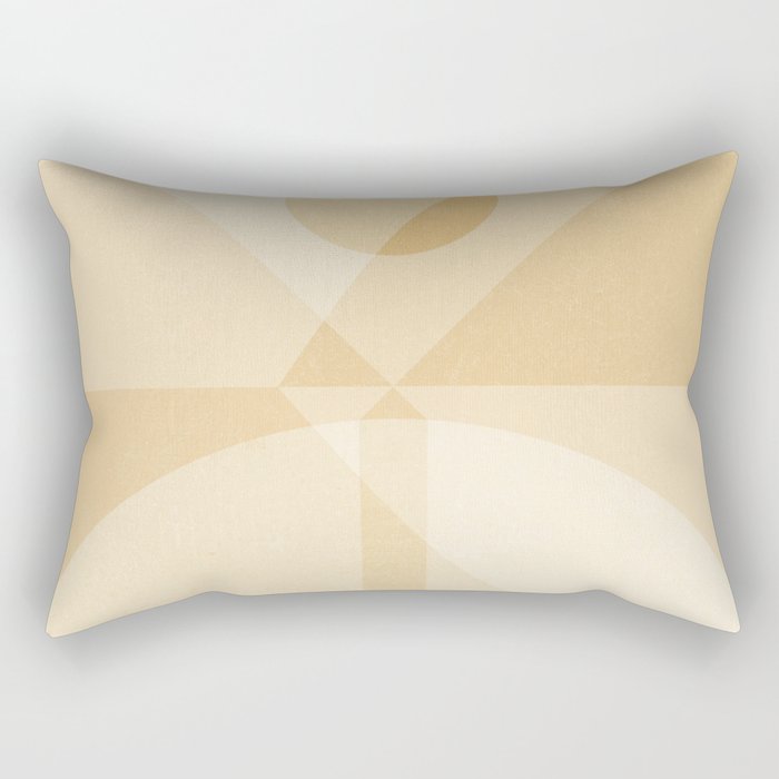 Abstraction_NEW_BAUHAUS_BEIGE_SUNSHINE_HORIZON_POP_ART_0125B Rectangular Pillow