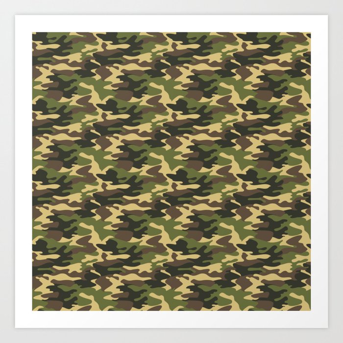 Army Fatigue Camo Art Print