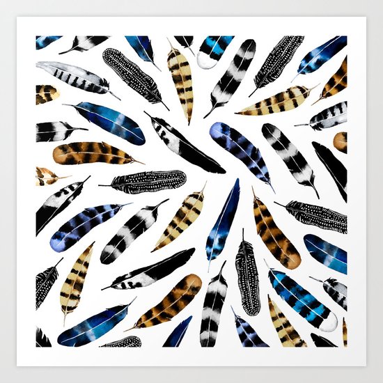 Bohemian Free Feather Art Print