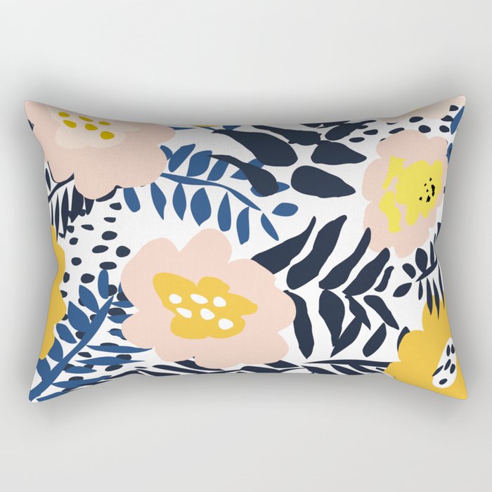 Outdoor: florals matching to design for a happy life Rectangular Pillow