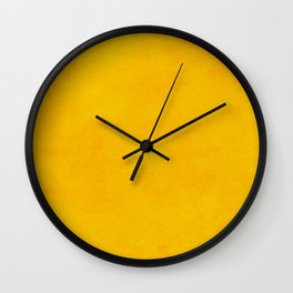 yellow curry mustard color trend plain texture Wall Clock
