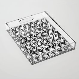 Diamond Star in black and white Acrylic Tray