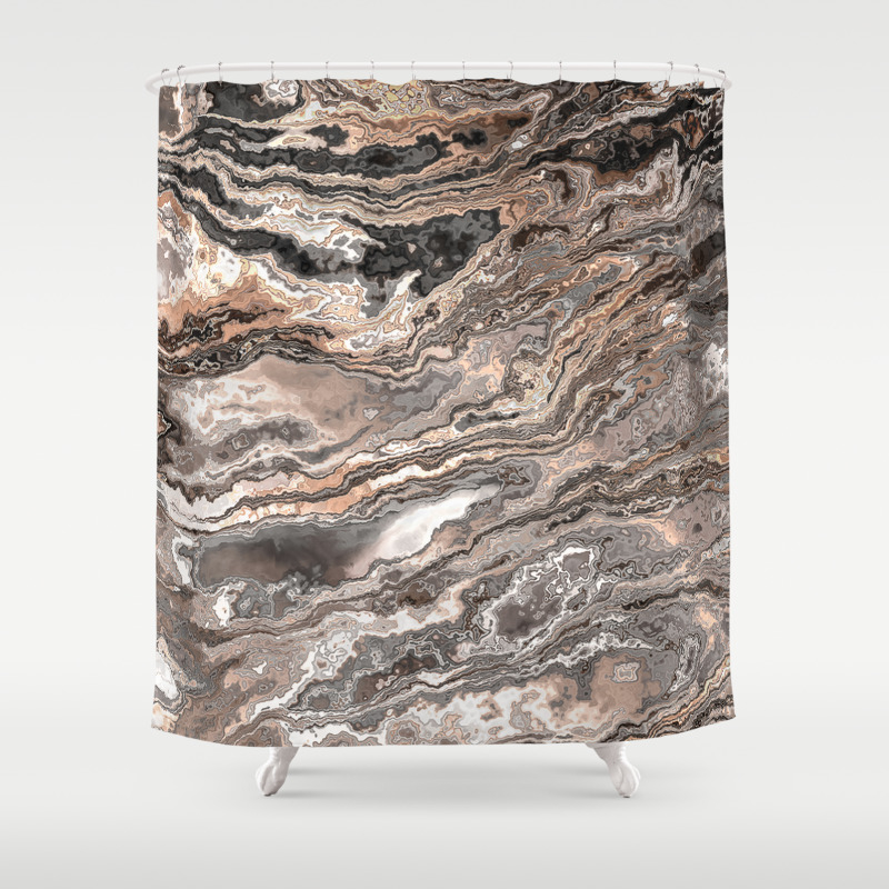 Brown Marble Texture Shower Curtain By Pattypattern Society6