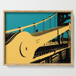 Pittsburgh Bridge Architectural Industrial Pop Art Love The Burgh Print Serving Tray